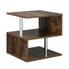 HOMCOM Coffee End Table Side TV Sofa Stand Living Room Office Furniture Brown
