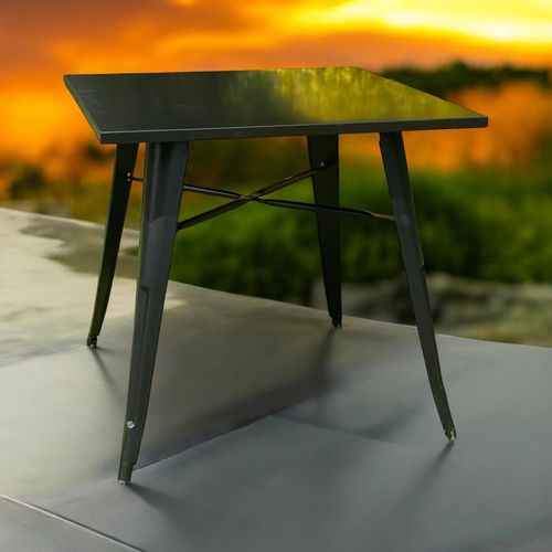 80X80X76CM BLACK METALTABLE