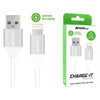 AA CHARGE-IT Premium 8 Pin Cables - Fast Charge & Sync for Apple Lightning devices - 1M - White