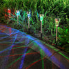 Vinsani 10 X Colour Change Stainless Steel Solar Powered Stick Post LED Lights Rechargeable Outdoor Garden Border Patio Path Driveway Entrance Marking Water Resistant Lamps