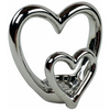 Silver Double Heart Tealight Holder