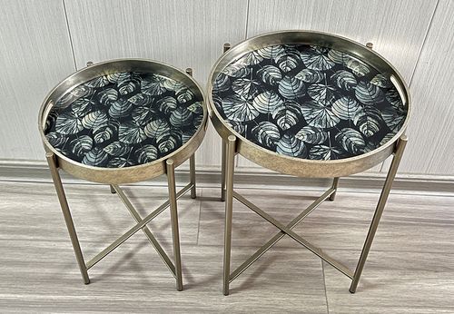 63/53CM SET 2 ROUND TABLES