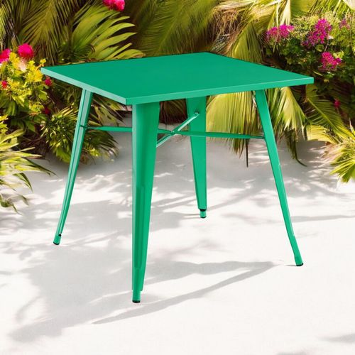80X80X76CM GREEN METALTABLE