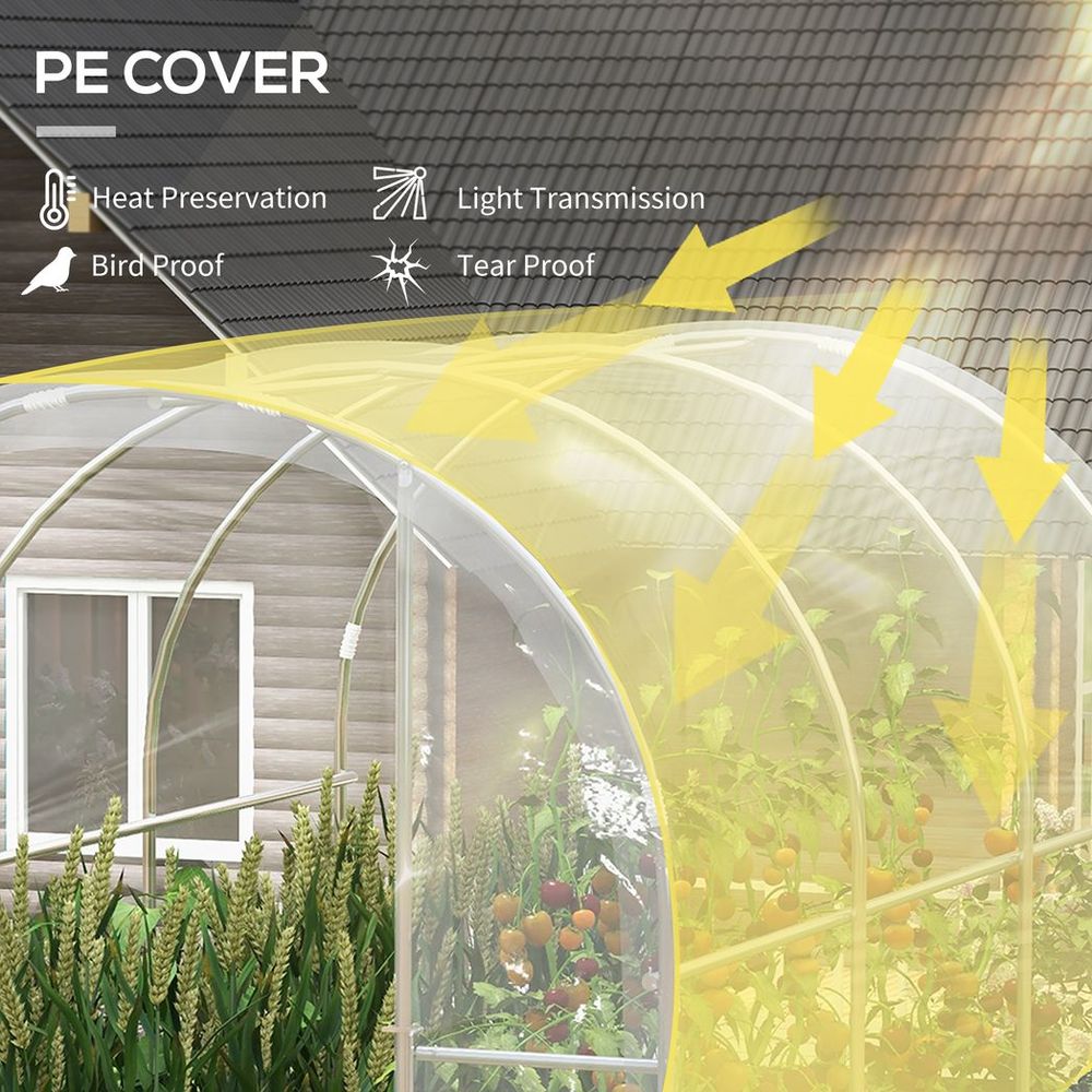 High-Quality Outsunny 3x2m Greenhouse | Galvanised Steel Frame | Spacious & Secure Design