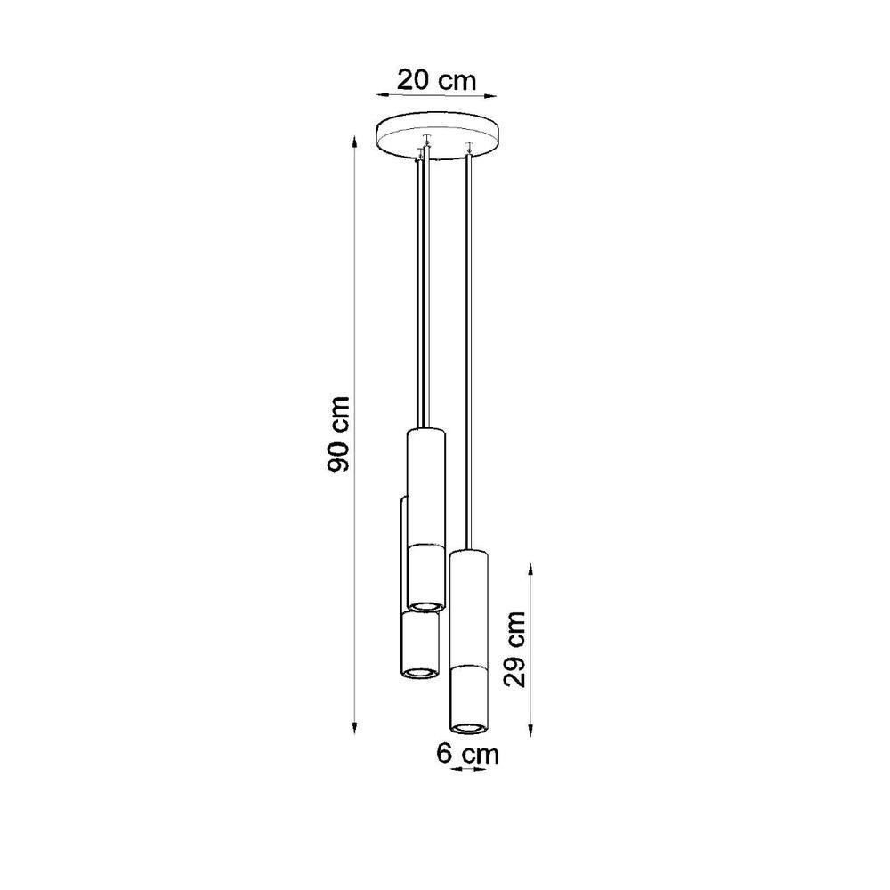 LOOPEZ Pendant Lamp - Modern Steel Design - Quality GU10 Bulb