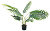 Realistic Artificial Palm Tree 110cm - Durable Pot, Adjustable Leaves - Indoor/Outdoor Use