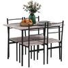 HOMCOM 5 Piece Dining Table and Chairs Set, Space Saving Table and 4 Chairs
