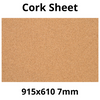 Cork Sheet - 915x610mm - 7mm - Décor and DIY - Pack of 1