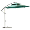 Stylish 2.7m Banana Parasol Cantilever Umbrella - Green