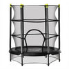 HOMCOM 5.2FT Kids Trampoline w/ Safety Enclosure - Black