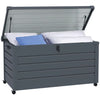 Outsunny 331L Outdoor Storage Box Waterproof with Wheels and Lock
