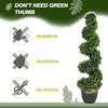 HOMCOM Set of 2 Decorative Artificial Plants with Lavender and Pot, 115cm