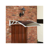 Greenhurst 1126N White Easy Fit 1m Tinted Door Canopy 60D x 100W x 19H cm