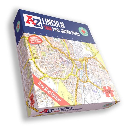 A to Z Map of Lincoln 1000 Piece Jigsaw Puzzle