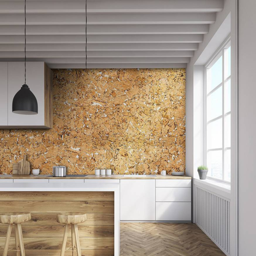 Decorative Cork Wall Tiles - Beige - 1 Tile - 0.18m2 (1.94sqft)