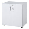 High-Quality 2-Tier Locking Office Storage Cabinet | Organize Files & Papers | White | HOMCOM