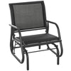 Outdoor Gliding Swing Chair Garden Seat w/ Mesh Seat Curved Back Steel Frame