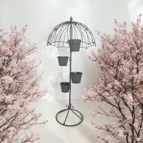 130CM GREY METAL GARDEN PLANTER