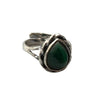 Giant Teardrop Crystal Ring, Malachite