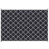 Outsunny Reversible Waterproof Outdoor Rug with Carry Bag, 182 x 274 cm, Black
