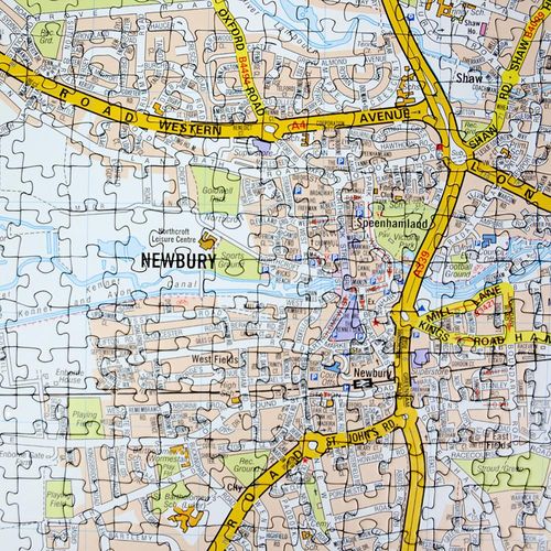 A to Z Map of Newbury 1000 Piece Jigsaw Puzzle