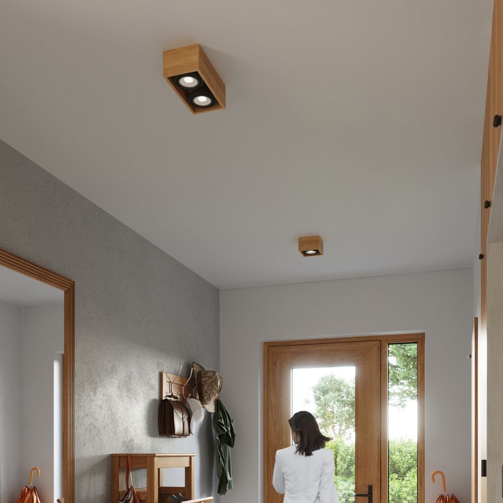 Sleek Wood Ceiling Lamp - Quatro Scandinavian Design - Top Quality