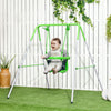 Outsunny Nursery Swing with Safety Seat Belt, Support Back for Indoor Outdoor
