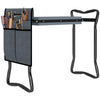 Outsunny Garden Kneeler Foldable Seat Bench EVA Foam Pad with Tool Bag Pouch