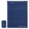 Inflatable Double Mattress - Outdoor Camping Bed for Travel - Blue - Outsunny