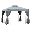 Premium 3x3m Metal Gazebo - Perfect for Weddings, Parties & Patios - Dark Grey