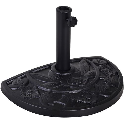 Outsunny 9kg Half Round Parasol Umbrella Base Resin Outdoor Garden Furniture