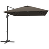 Outsunny Square Cantilever Roma Parasol 360° Rotation w/ Hand Crank, Tan