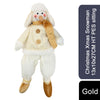 Premium Christmas Xmas Snowman - 27cm Tall - Gold - Free-Standing - Soft Fabric - Perfect Gift!