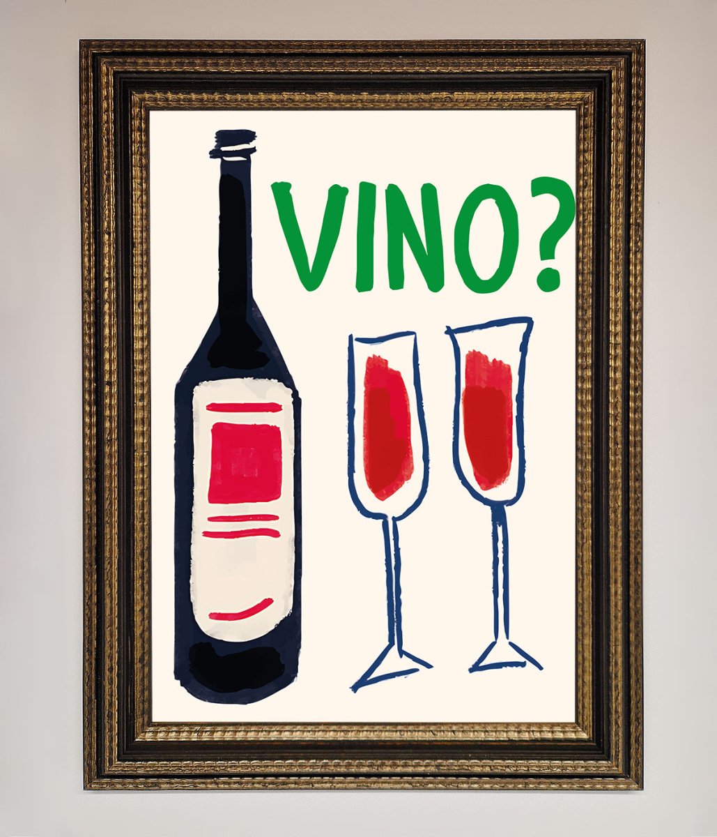 Vino Wine Framed Wall Art - Zestio