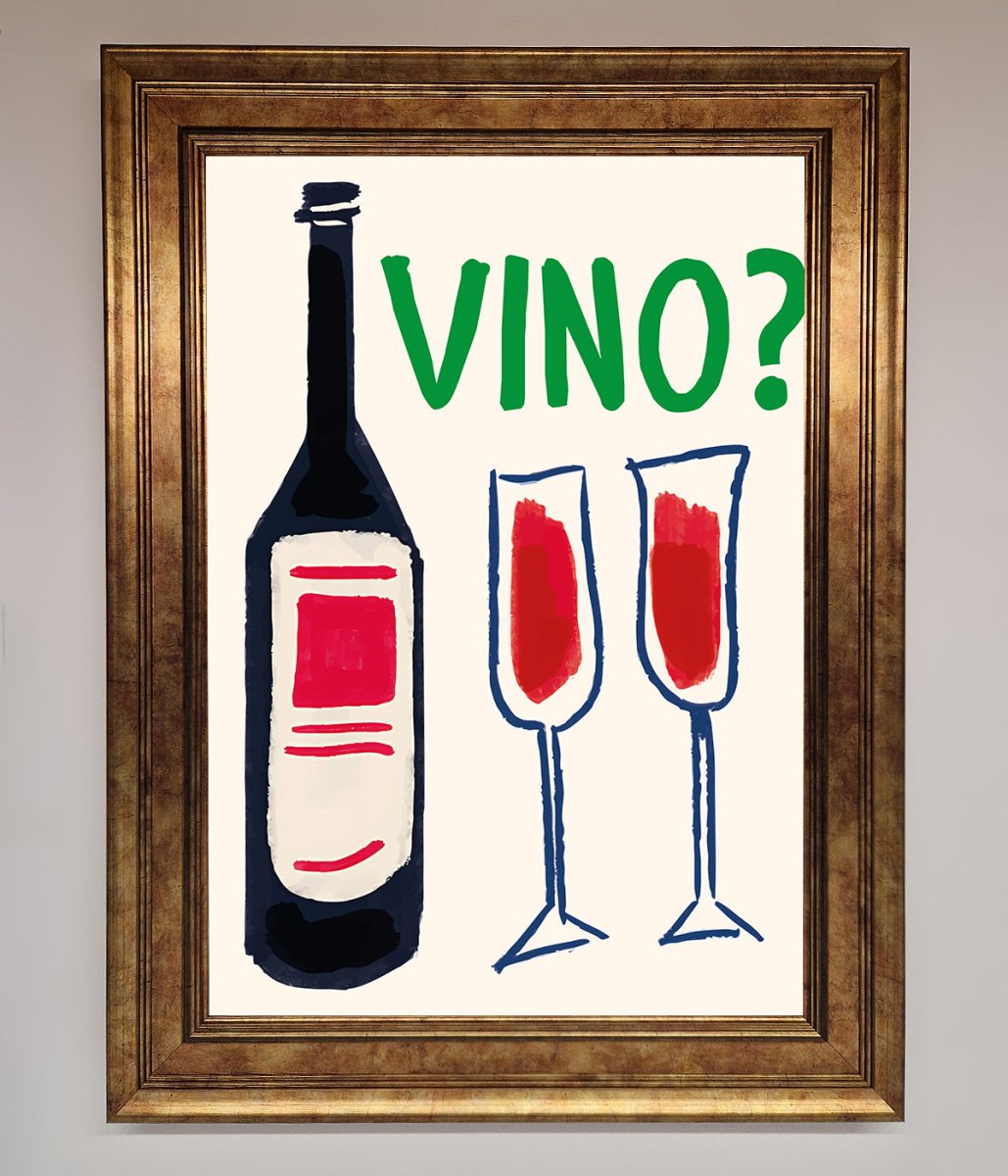 Vino Wine Framed Wall Art - Zestio