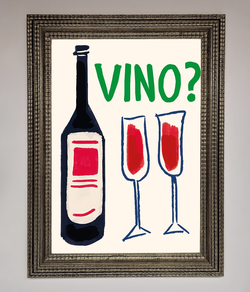 Vino Wine Framed Wall Art - Zestio
