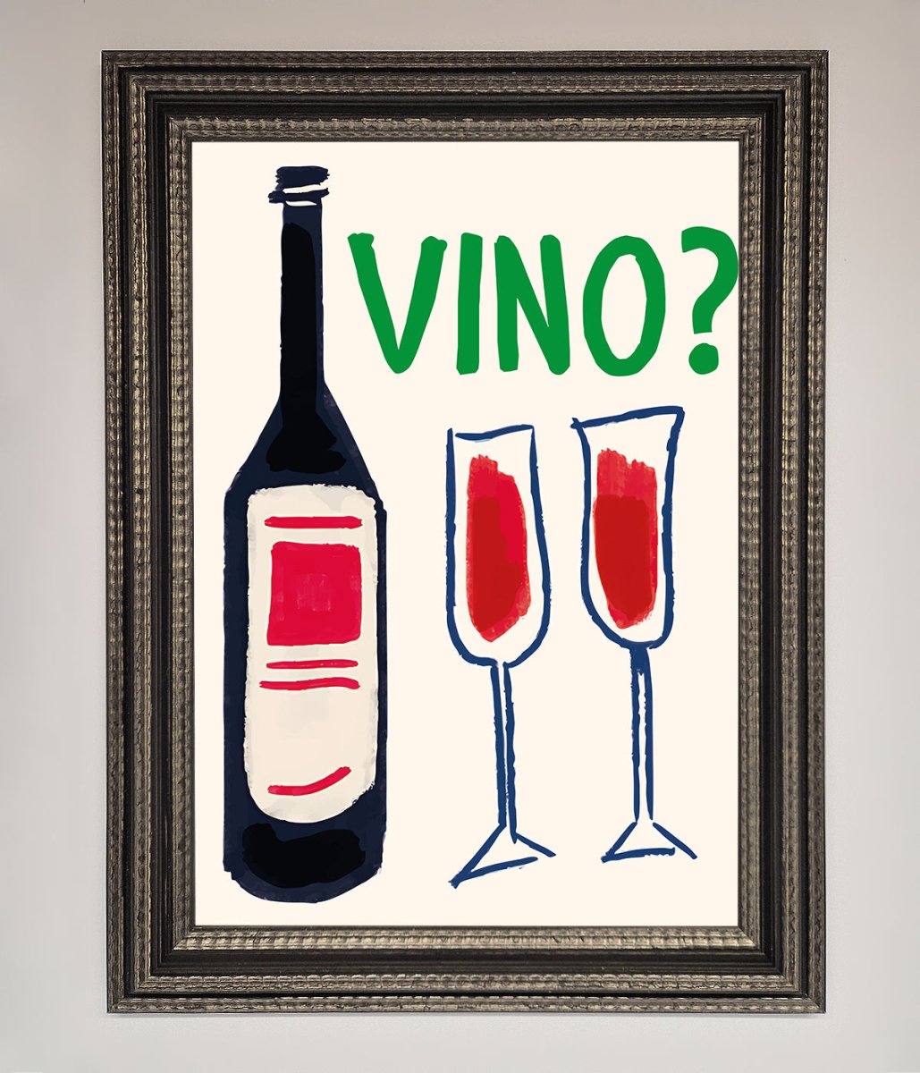 Vino Wine Framed Wall Art - Zestio