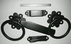 Vintage Style 6" Black Galvanised Plain Ring Gate Latch