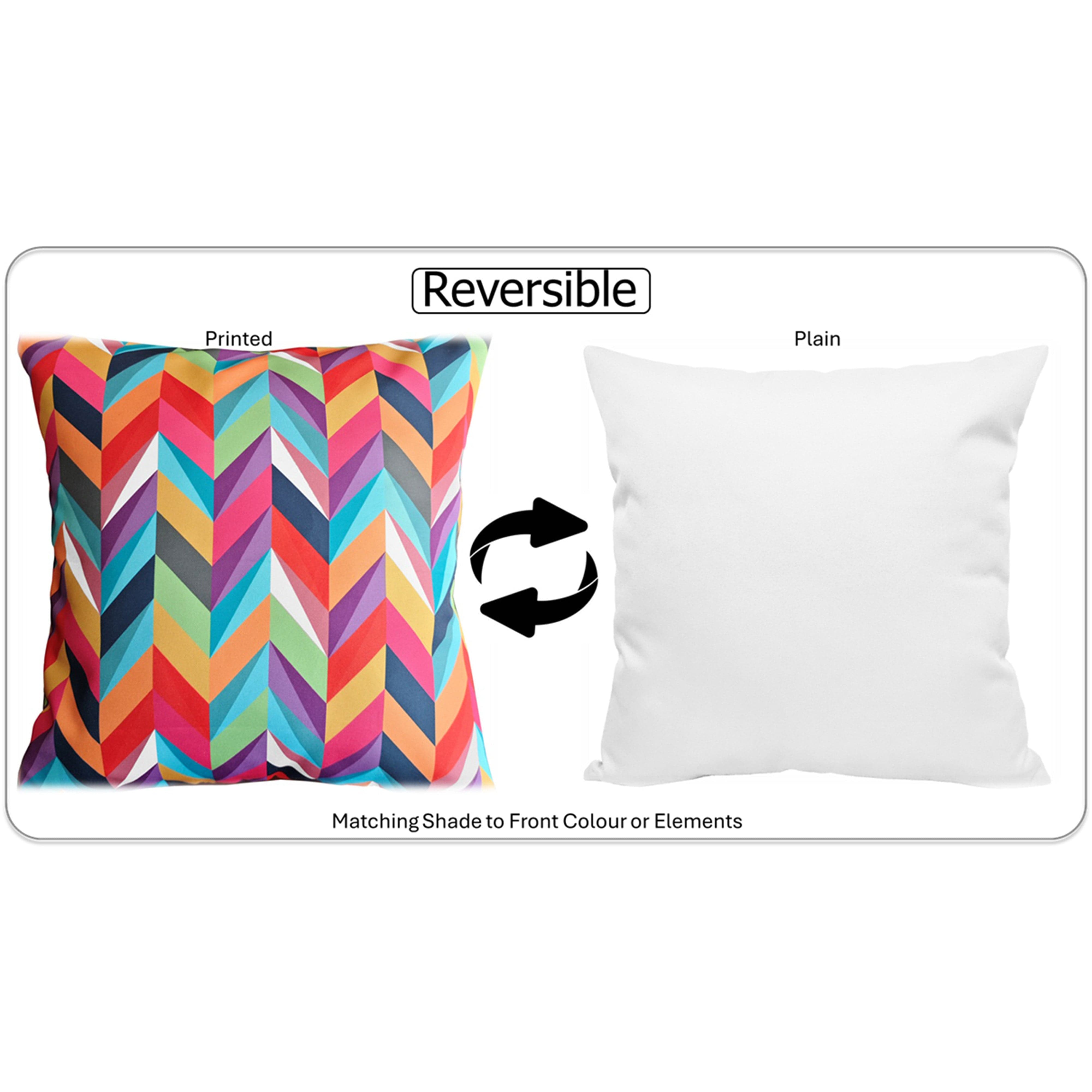 OLIVIA ROCCO Cushion Covers 43x43 Cm Outdoor Waterproof Breathable For Garden Patio Sofa Indoor Use Protects Cushions From Spills Sun Wear