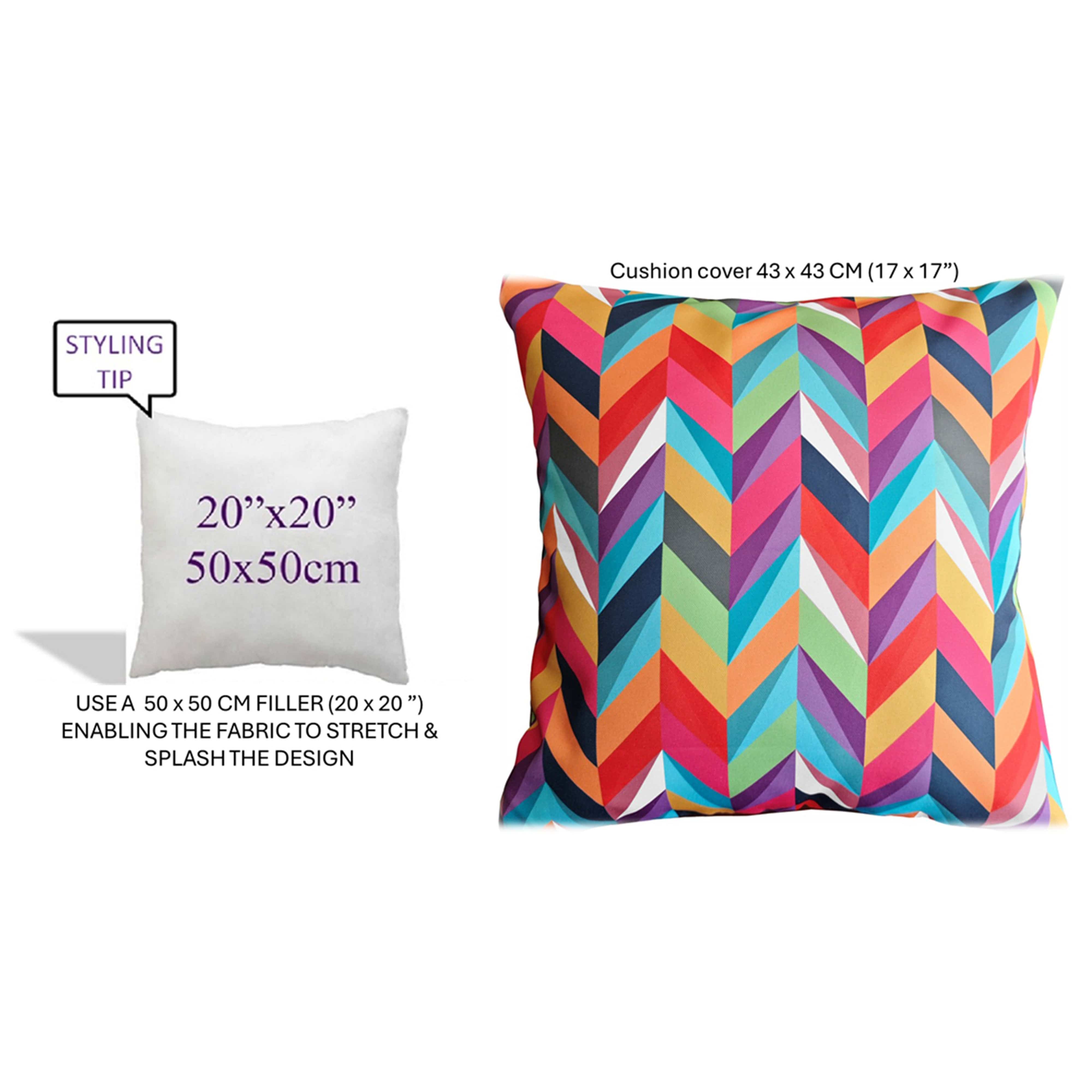 OLIVIA ROCCO Cushion Covers 43x43 Cm Outdoor Waterproof Breathable For Garden Patio Sofa Indoor Use Protects Cushions From Spills Sun Wear