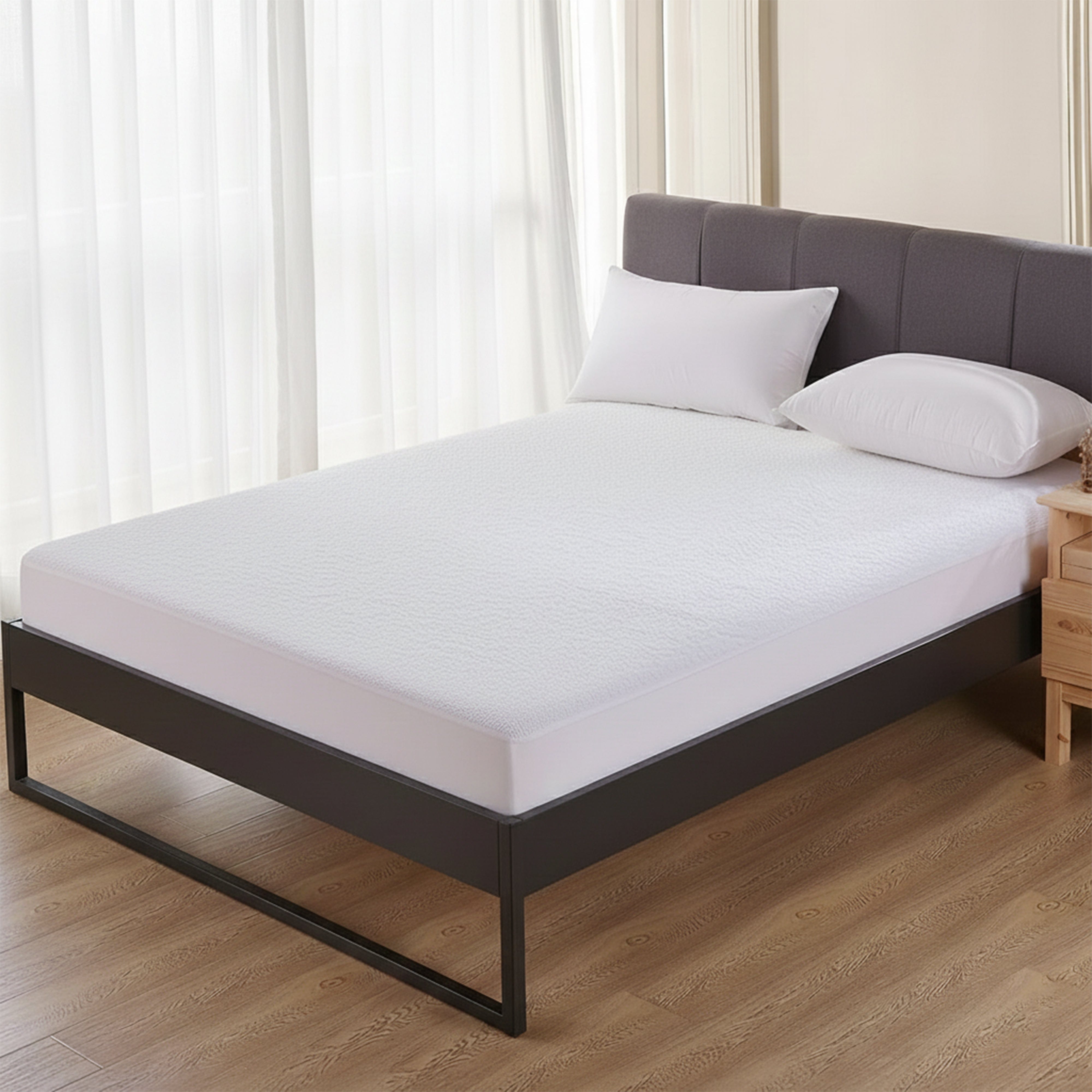 OLIVIA ROCCO Waterproof Terry Towel Mattress Protector With Deep Skirt Highly Absorbent Noise Free Comfort Full Bed Size OEKO TEX Certified