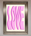 Wavy Love Pink Framed Poster - Zestio