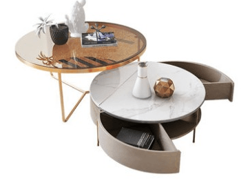 Weilai Concept Nesting Coffee Table, Green And White
