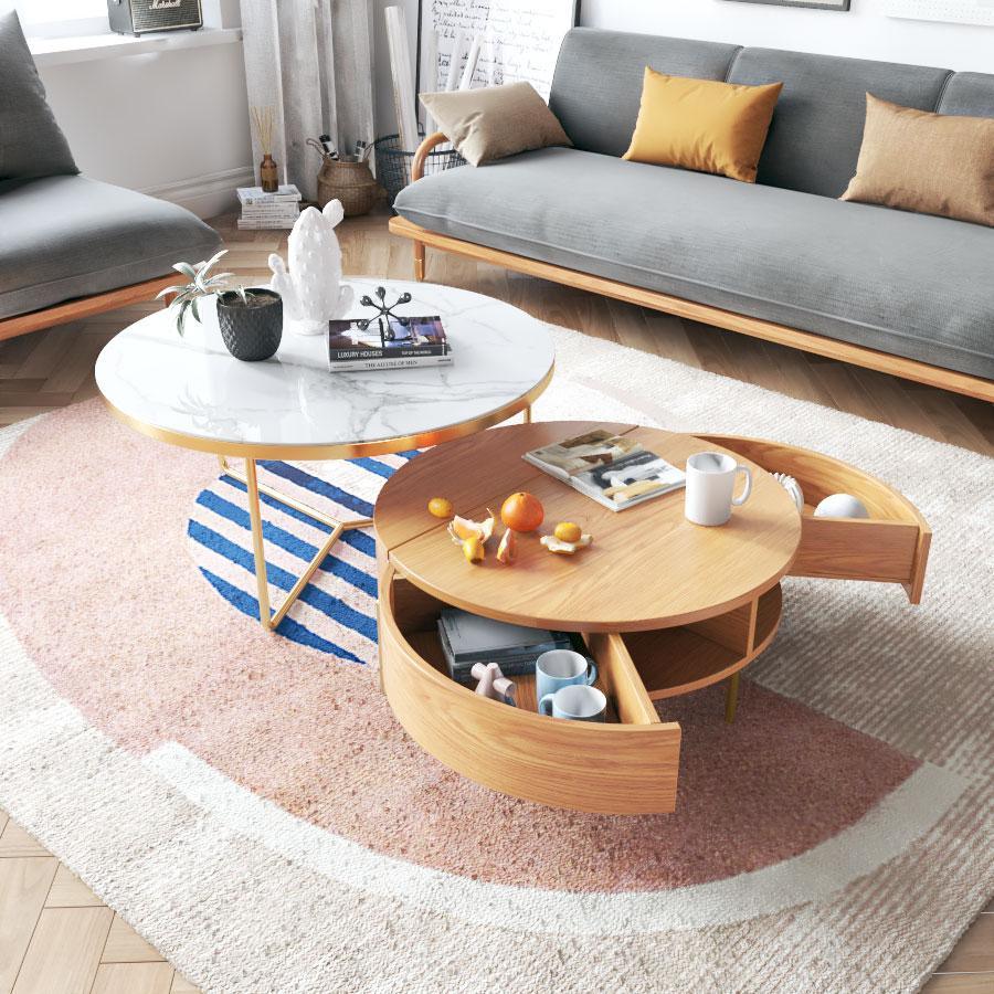 Weilai Concept Nesting Coffee Table, Green And White