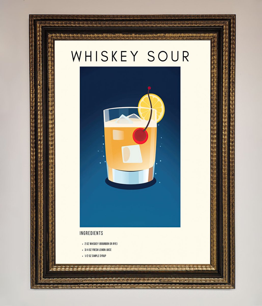Whiskey Sour Framed Poster - Zestio