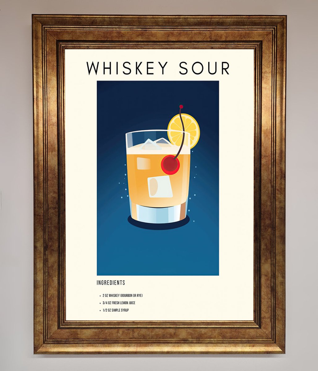 Whiskey Sour Framed Poster - Zestio