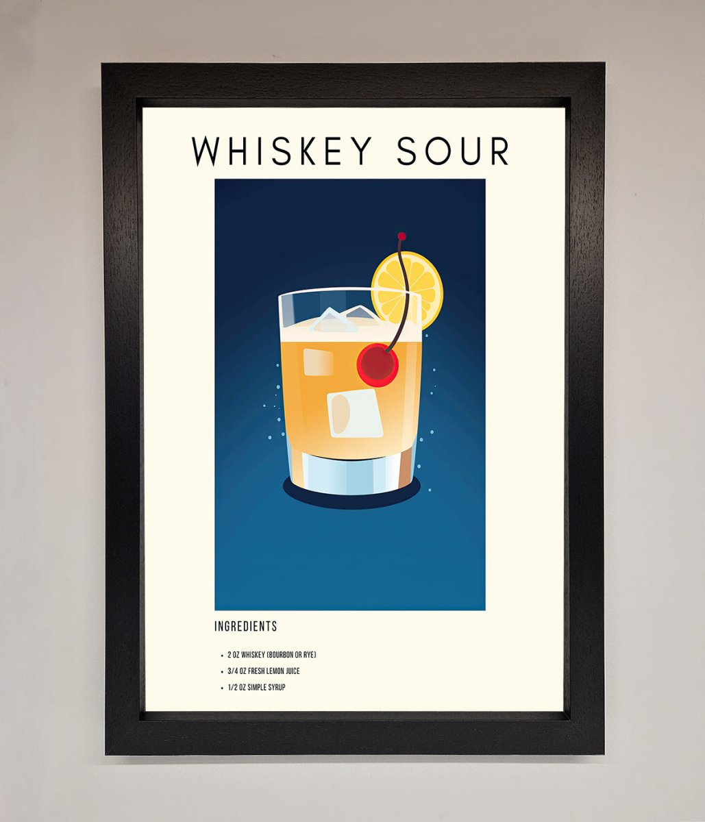 Whiskey Sour Framed Poster - Zestio