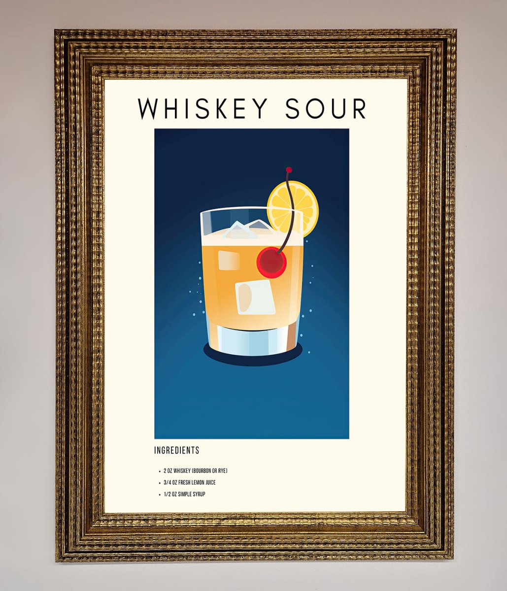 Whiskey Sour Framed Poster - Zestio