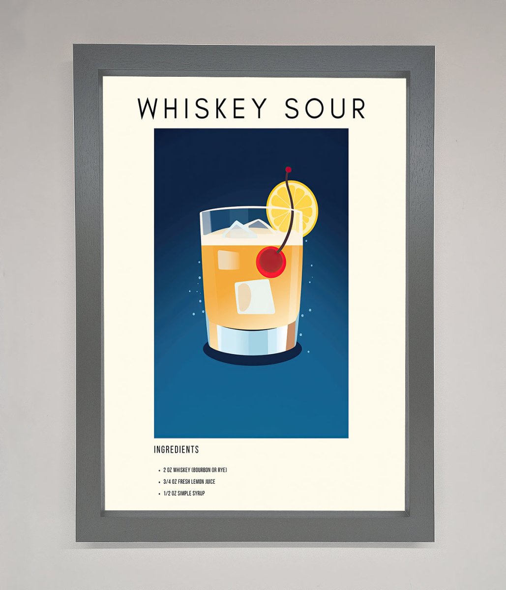 Whiskey Sour Framed Poster - Zestio