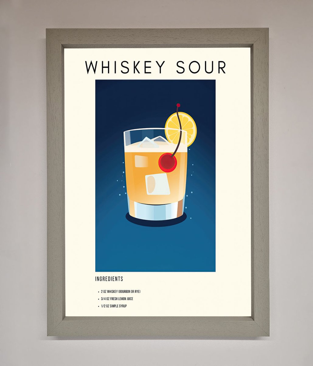 Whiskey Sour Framed Poster - Zestio